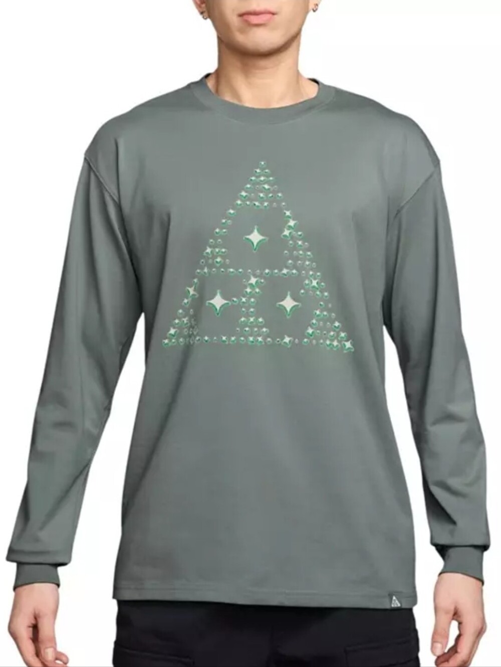 NWT Nike Men's ACG Dark Sky Long Sleeve T-Shirt Clay Green Small HV2176-364
